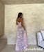 Sexy Tulle And Lace Sleeveless Lace Up Back A-Line Long Prom Dresses, PD3856