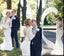 V-neck Long Sleeves Lace Top Mermaid Long Tail Wedding Dress, WD3063