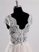 Cap Sleeves V Neck See Through A-line Cheap Wedding Dresses Online, WD342 - SposaBridal