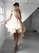 Charming Lace High Low Lace Cheap Short Homecoming Dresses Online, CM590 - SposaBridal