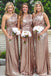 Custom Cheap Sparkly Sequin Mismatched Bridesmaid Dresses,  PD0457