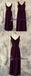 Burgundy V Neck Cheap Chiffon Custom Most Popular Bridesmaid Dresses. Wedding guest dress,  PD0666 - SposaBridal