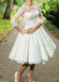 Cheap Long Sleeve Lace Illusion Short Wedding Dresses Online, WD333 - SposaBridal