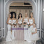 White Spaghetti Straps Custom Made Cheap Mermaid Bridesmaid dress, PD0644