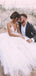 Sexy Spaghetti Strap V-neck Backless A-line Lace Beach Wedding Dresses, WD0610