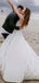 Charming Boho Spaghetti Strap A-line Lace Long Beach Wedding Dresses, WD0596