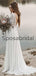 A-line Long Sleeves Chiffon Lace Vintage Long Wedding Dresses WD0536