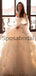 A-line Long Sleeves Tulle Princess Country Wedding Dresses,  Prom Dresses WD0400