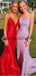A-line Mermaid Purple Lace Straps Modest Prom Dresses PD2137