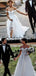 A-line Off the Shoulder Lace Country Modest Wedding Dresses WD0402