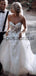 A-line Sweatheart Appliques Beach Long Modest Wedding Dresses WD0538
