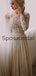 A-line Tulle Top Lace Beach Vintage Long Wedding Dresses WD0567