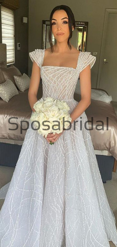 A-line Unique Dream Simple Vintage Wedding Dresses, Ball Gown WD0484
