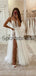 A-line Unique Vintage Modest  Wedding Dresses, Long Prom Dresses WD0415