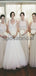 A-line Long Chiffon Sleeveless Elegant Bridesmaid Dress with Lace WG602