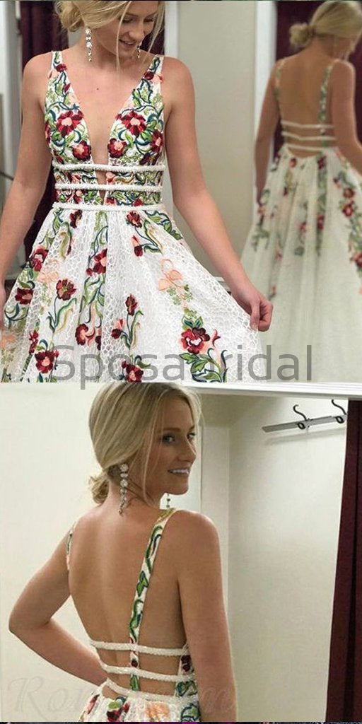 A-line Unique Deisgn Long Tulle Modest Long Prom Dresses wth appliques PD1546