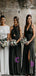 Affordable Black Mismatched  Long Formal Bridesmaid Dresses WG742