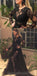 Black Long  Sleeves Lace Tulle Modest Hot Sexy Elegant Long Prom Dresses online, PD1219