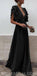 Boho Colorful Chiffon V-neck A-line Cheap Bridesmaid Dress, Long Prom Dress, PD1100