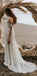 Chamring Unique Full Lace Beach Wedding Dresses, Romantic Elegant Wedding Gown, WD0352