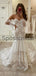 Charming Mermaid Lace Vintage Country Modest Wedding Dresses WD0424