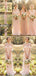 Chiffon Cheap Bridesmaid Dresses, Pink Lovely Popular Fashion New Unique Bridesmaid Dress, PD0425