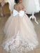 Long Sleeves Lace Little Wedding Guest Tulle Unique A-line Flower Girl Dresses, FG1450