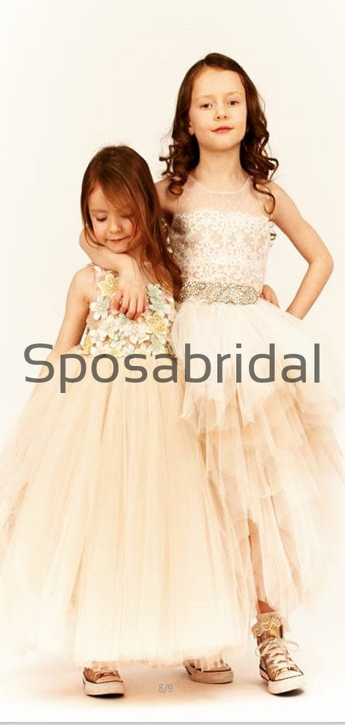 Lace Vintage Country Lovely Flower Girl Dresses, FG136