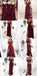Mismatched  Burgundy Modest Cheap Unique Bridesmaid Dresses, Popular Party Prom Dresses , PD0896
