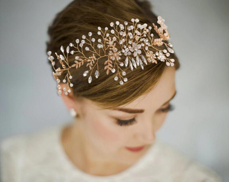 Bridal Belt Luxury Protein Rhinestones Handmade Beaded Flower Girdle, Headwear  Wedding Dress Accessories, ORN05