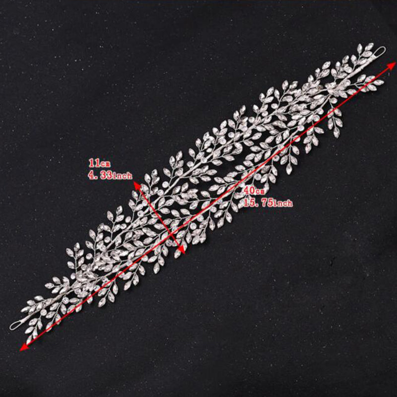 High-quality Handmade Diamond-encrusted Bridal Belt Jewelry Wedding Dress Waist Ornament, Headwear, ORN06