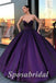 Elegant Satin Spaghetti Straps V-Neck A-Line Long Prom Dresses, PD3616