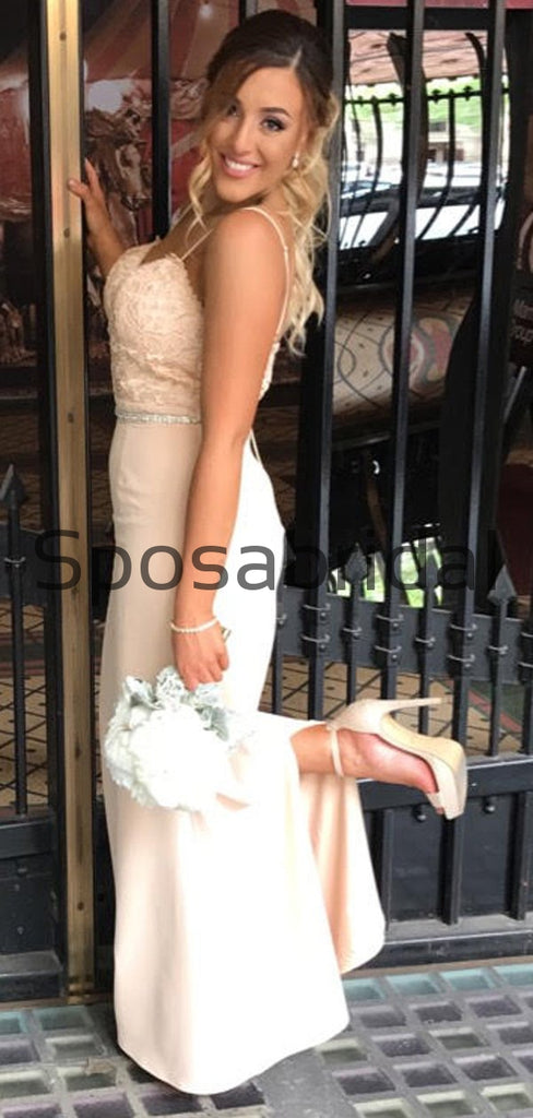 Spaghetti Straps Mermaid Long Elegant Bridesmaid Dresses WG836