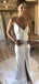Spaghetti Straps V-Neck Simple Cheap Wedding Dresses WD0524