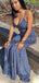 Spaghetti Straps Simple Cheap Mermaid Unique Long Modest Prom Dresses, Sparkly Prom Dress PD1897