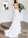 Unique Boho Lace Backless Mermaid Long Wedding Dresses, WD0589