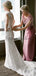 Vintage Lace Cap Sleeve See Through Neckline Sheath Wedding Dresses WD369