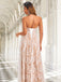 Sexy Halter Sleeveless Lace-up Back A-line Lace Long Wedding Dress, WD3090