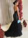Elegant Formal Black Strapless Sweetheart Mermaid Long Prom Dress, PD3507