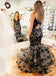 Sexy Sweetheart Spaghettivstrap Mermaid Lace Prom Dress, PD3011