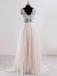 Cap Sleeves V Neck See Through A-line Cheap Wedding Dresses Online, WD342 - SposaBridal
