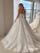 Strapless Backless Lace Ball Gown Wedding Dress, Voluminous Cathedral Train Bridal Gown, WD3156