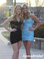 Mismatched Sleeveless Sheath Mini Dresses/ Homecoming Dresses, PD3624