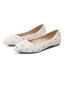 New Arrival White Pearl Sparkling Diamond Flat Shoes Wedding Shoes Flat Evening Shoes