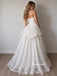 Halter Sweetheart Bow Floral Lace Wedding Dress, Tiered Ball Gown Bridal Gown, WD3153