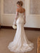 Off The Shoulder Long Sleeve Lace Wedding Dress, Mermaid Fit Bridal Gown, WD3154