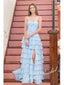 Elegant Chiffon Sweetheart Sleeveless Ruffled A-Line Floor Length Prom Dress, PD4084
