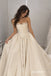 Strapless  Satin Wedding Dress, Lace Trim Corset Ballgown Bridal Gown, WD3144