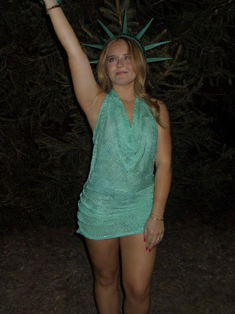 Sexy Shiny Halter Sleeveless Lace Up Back Sheath Mini Dresses/ Homecoming Dresses, PD3671