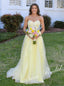Elegant Tulle And Lace Sweetheart Sleeveless A-Line Floor Length Prom Dress, PD4086